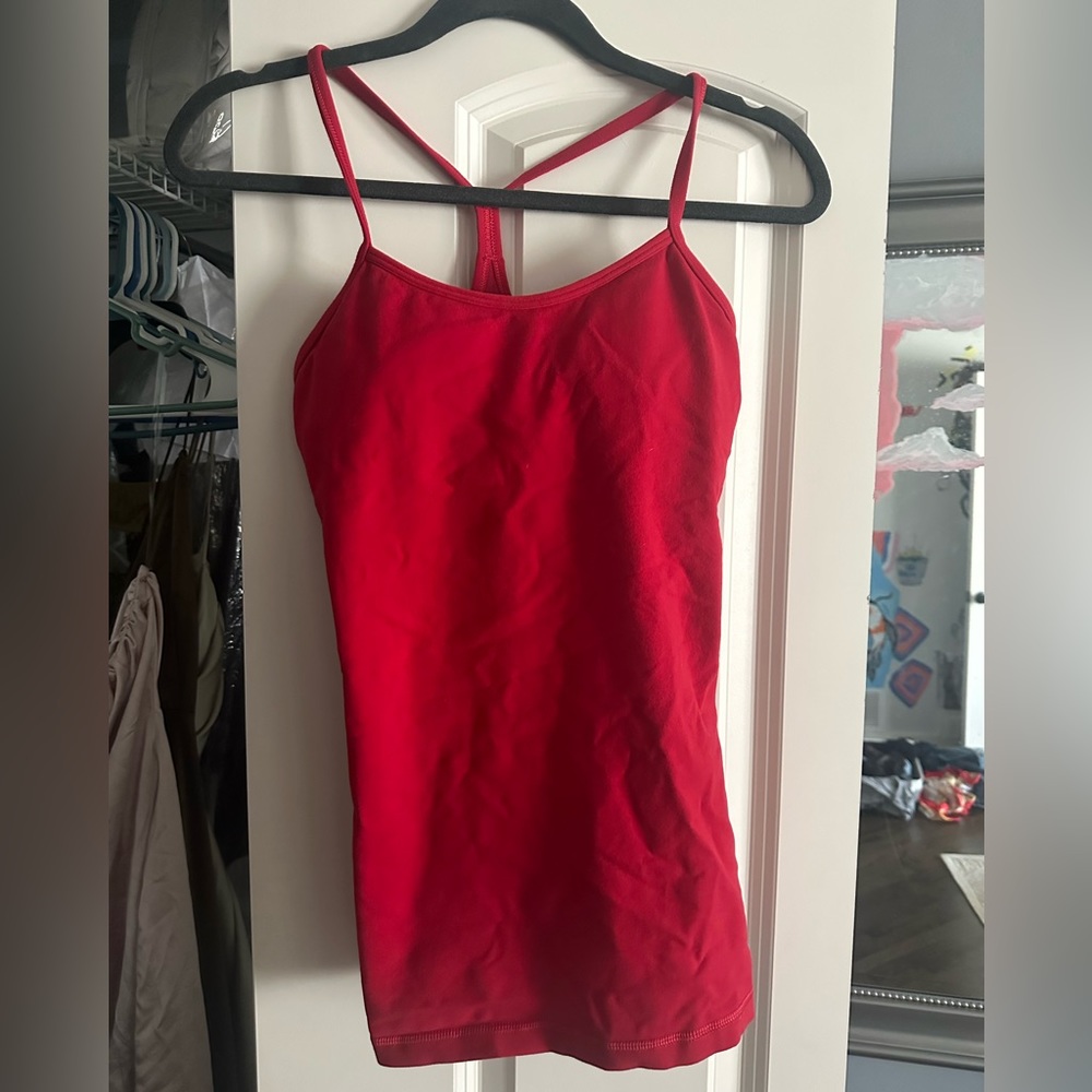 Lululemon Red Power Y Tank
